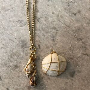 Gold Shell Pendant Necklace